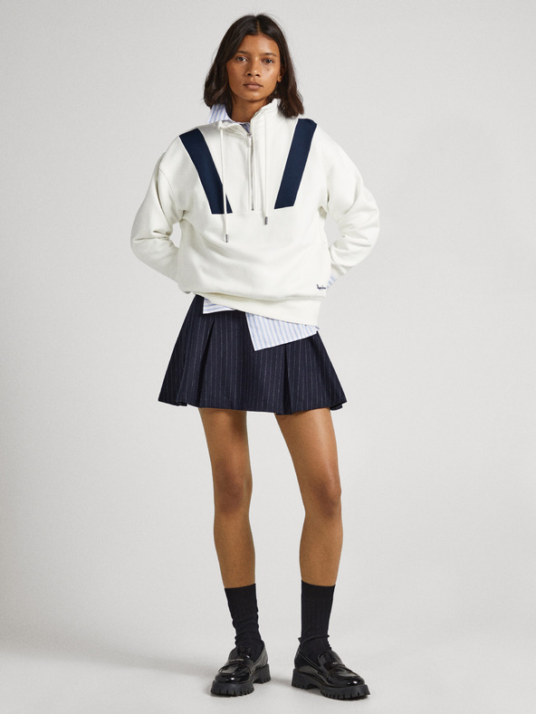 Pepe Jeans Pepe Jeans Celia bijela ženska majica s patentnim zatvaračem