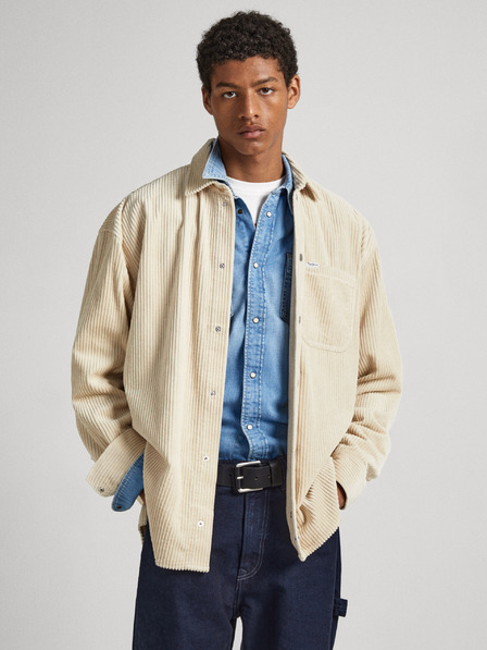 Pepe Jeans Pepe Jeans Devon Cord Cream muška košulja od samta