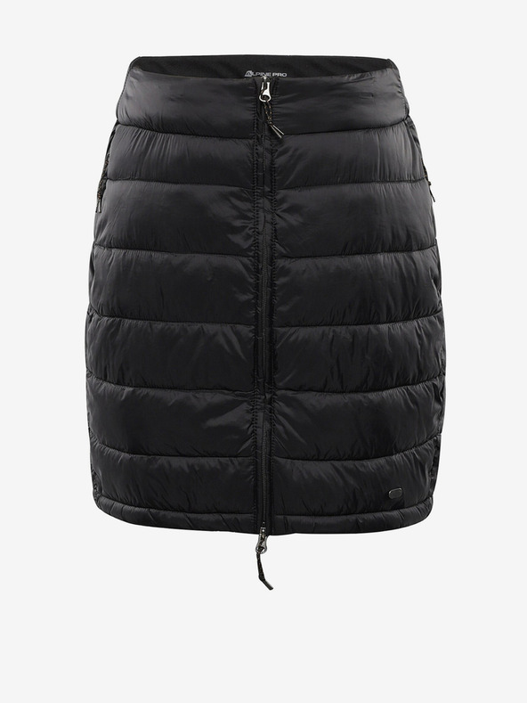 ALPINE PRO Crna ženska prošivena suknja ALPINE PRO Lorfa