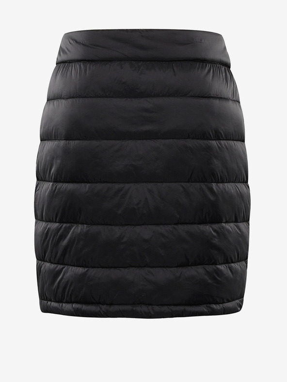 ALPINE PRO Crna ženska prošivena suknja ALPINE PRO Lorfa