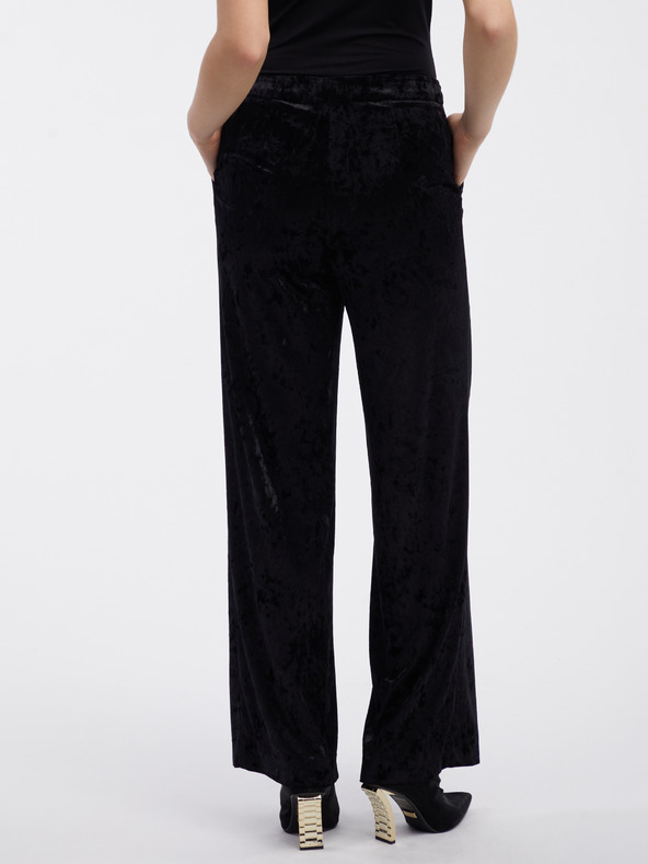 Orsay Crne ženske hlače od samta ORSAY