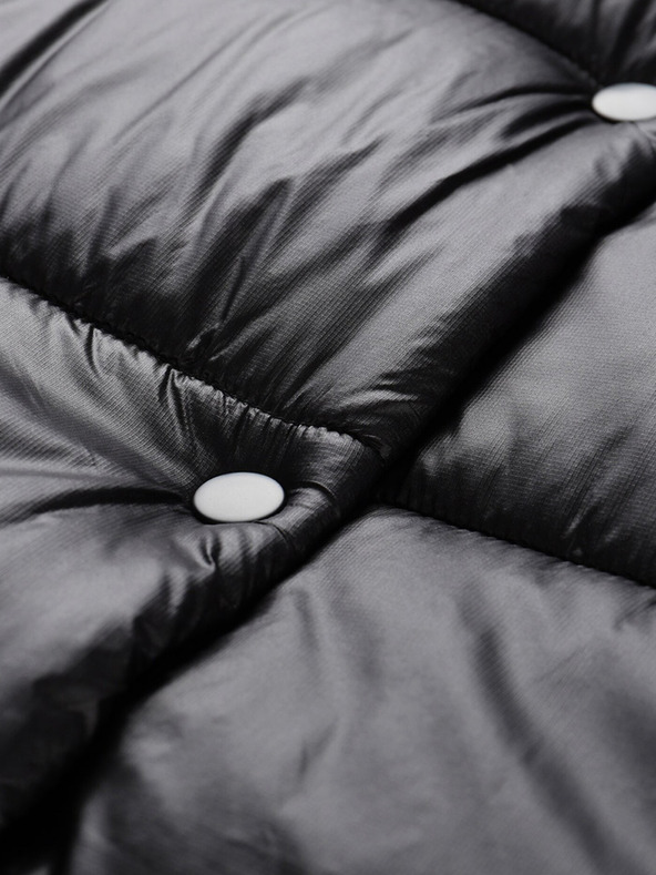 ALPINE PRO Crni ženski prošiveni dugi prsluk ALPINE PRO Urefa