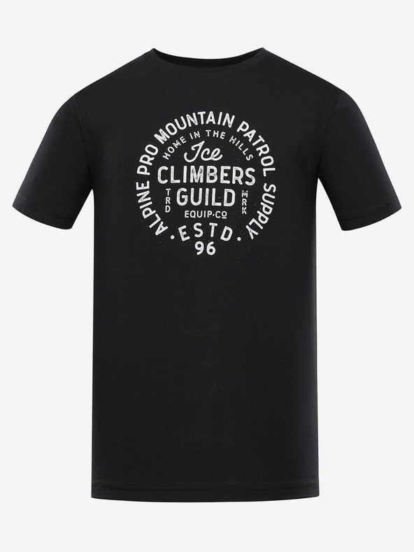 ALPINE PRO Crna muška majica ALPINE PRO Garim