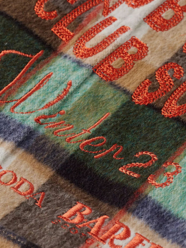 Scotch & Soda Smeđe-zelena muška košulja sako od mješavine vune Scotch & Soda