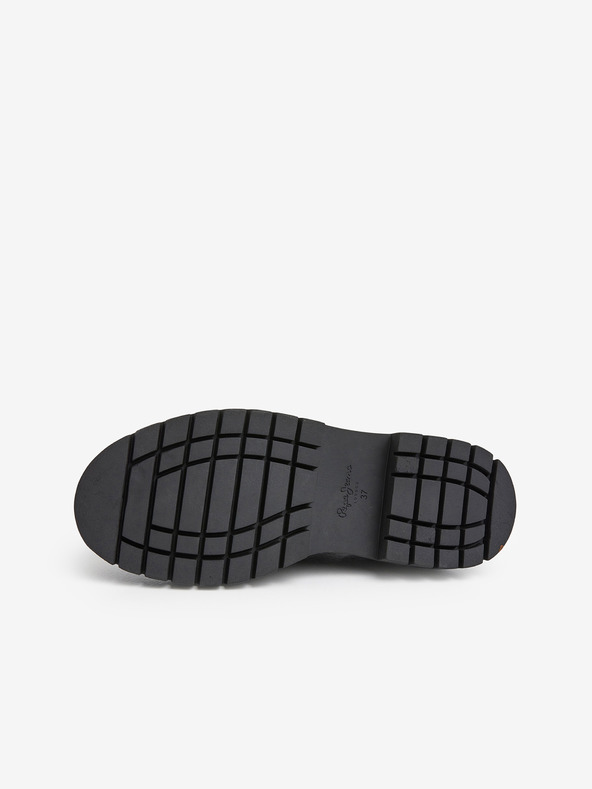 Pepe Jeans Ženske crne sjajne mokasine Pepe Jeans Queen Oxford