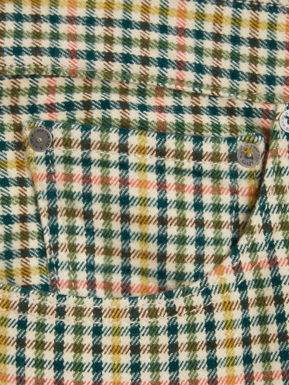 Levi's® Levi's® ženske žute i zelene karirane kratke hlače s bačvama