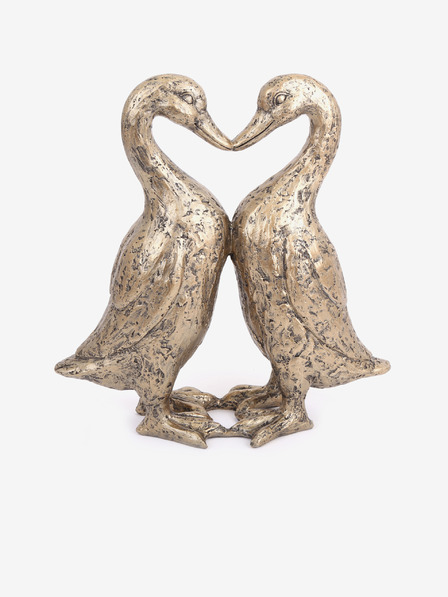 SIFCON Ukrasna figurica Kissing Ducks Heart zlatne boje SIFCON