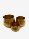 SIFCON Set od tri metalne posude za cvijeće SIFCON zlatne boje