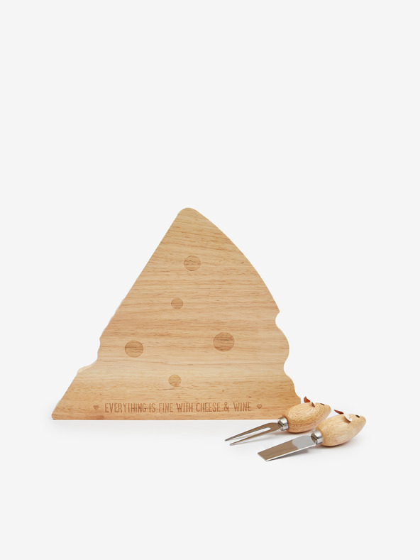 SIFCON Drvena daska i set noževa za serviranje SIFCON sireva
