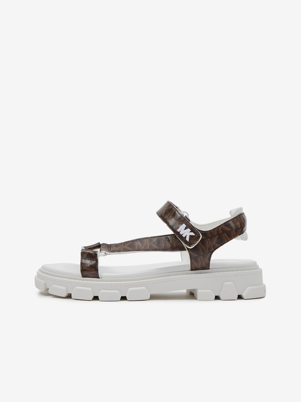 Michael Kors Bijele i smeđe Michael Kors Ridley sandale s uzorkom za žene