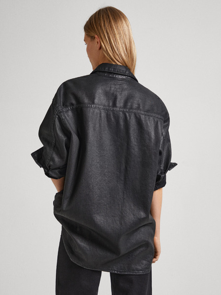 Pepe Jeans Pepe Jeans crna ženska oversize traper košulja