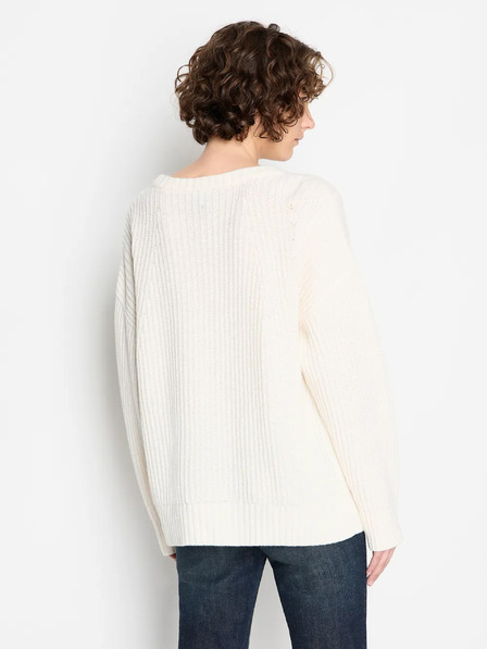 Armani Exchange Armani Exchange ženski krem ​​vuneni džemper