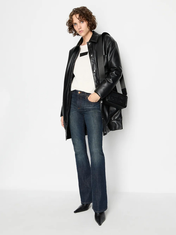 Armani Exchange Armani Exchange ženski krem ​​vuneni džemper