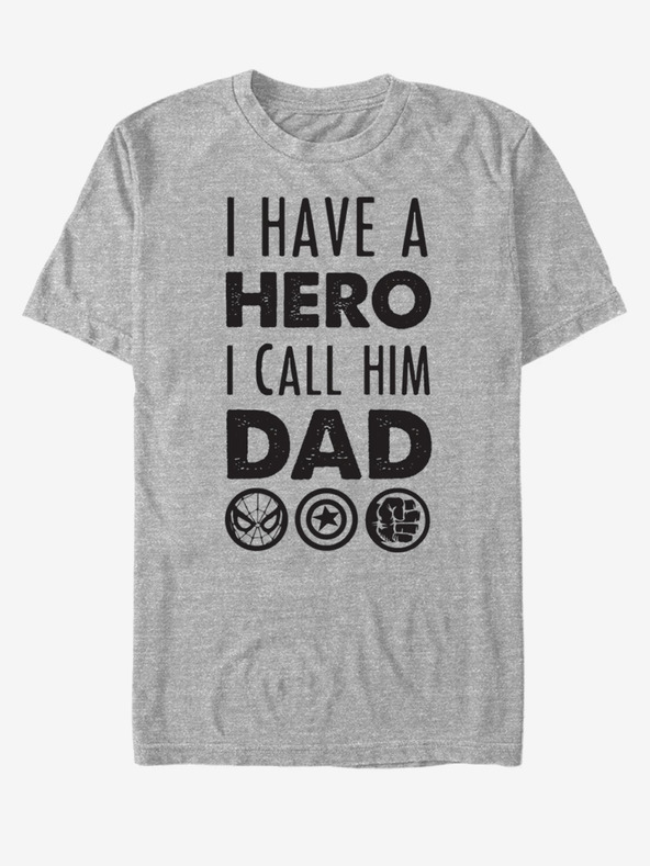 ZOOT.Fan Siva uniseks majica kratkih rukava ZOOT.Fan Marvel Hero Dad