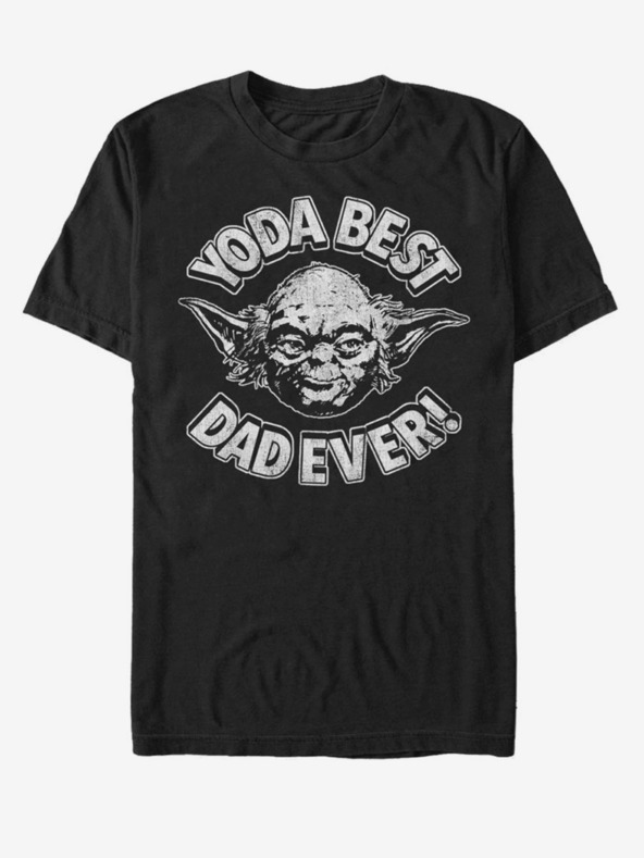 ZOOT.Fan Crna unisex majica ZOOT.Fan Star Wars Yoda Best Dad