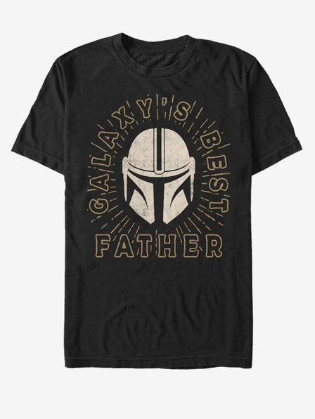 ZOOT.Fan Crna unisex majica kratkih rukava ZOOT. Fan Star Wars Mando Dad kaciga