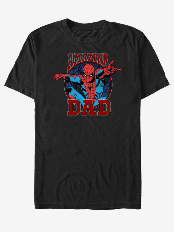 ZOOT.Fan Crna unisex majica ZOOT.Fan Marvel Amazing Dad