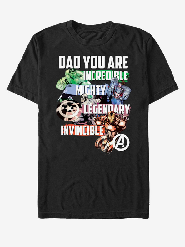 ZOOT.Fan Crna unisex majica ZOOT.Fan Marvel Avenger Dad