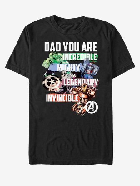 ZOOT.Fan Crna unisex majica ZOOT.Fan Marvel Avenger Dad