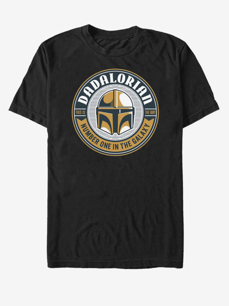 ZOOT.Fan Crna unisex majica kratkih rukava ZOOT. Fan Star Wars Mando naljepnica šalice