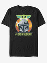 ZOOT.Fan Crna unisex majica kratkih rukava ZOOT. Fan Star Wars Mando Piggy Back