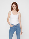 Pieces Bijela ženska osnovna majica bez rukava Pieces Plain