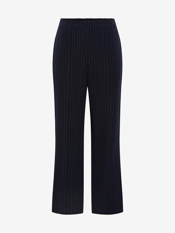 Pieces Tamnoplave ženske široke hlače na pruge Pieces Bossy