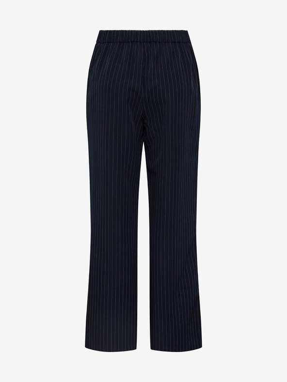 Pieces Tamnoplave ženske široke hlače na pruge Pieces Bossy