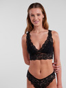 Pieces Crni ženski čipkasti grudnjak Pieces Lina