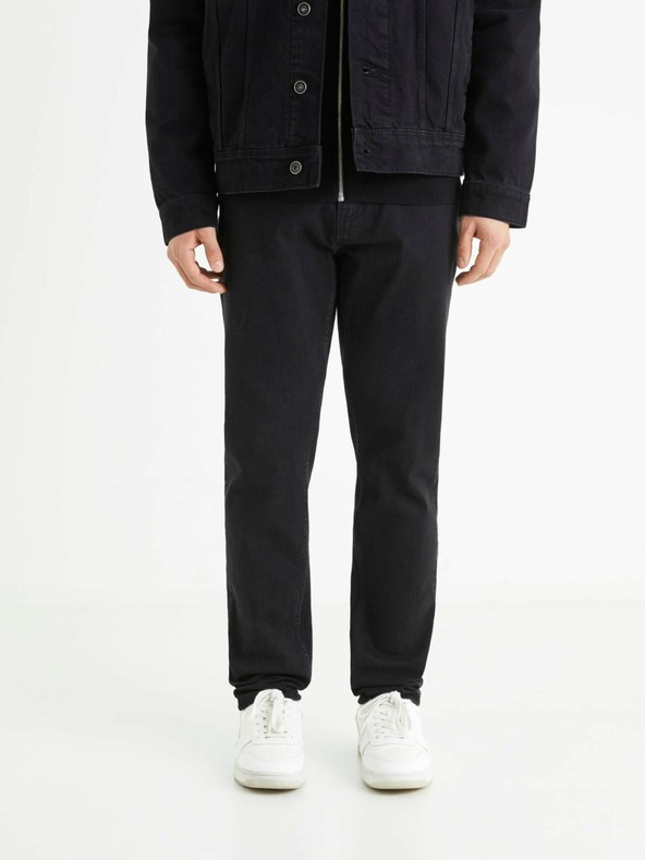 Celio Crne muške slim fit traperice Celio C25