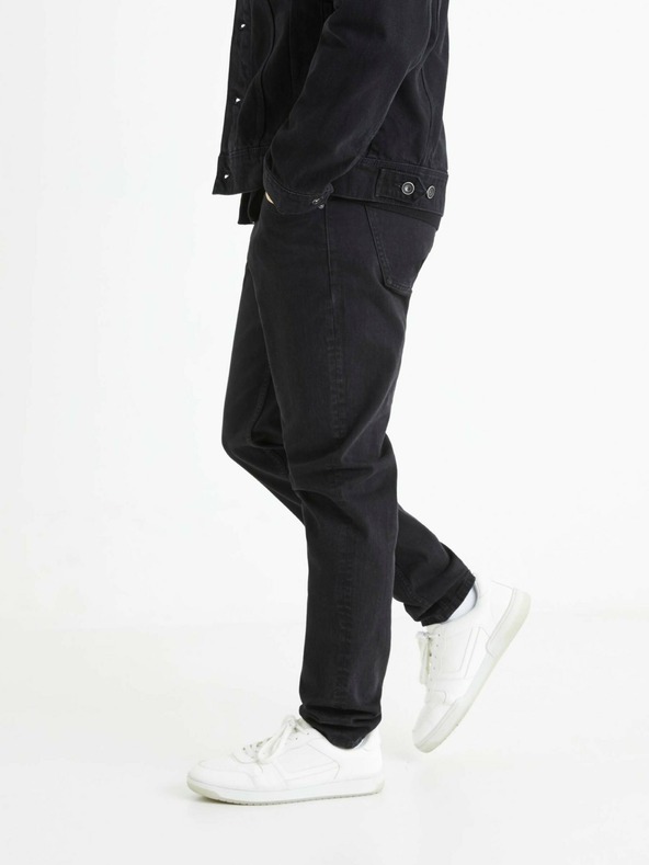 Celio Crne muške slim fit traperice Celio C25