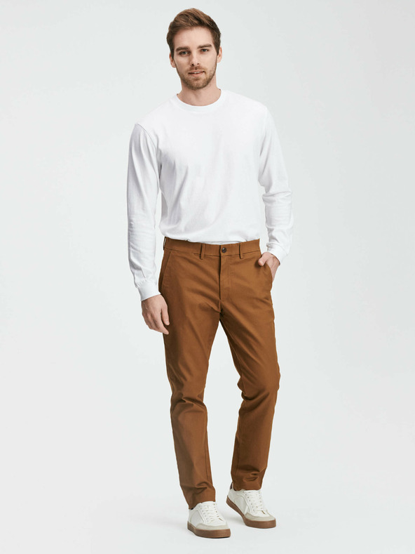 GAP Khaki slim fit hlače GapFlex GAP