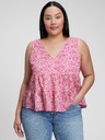 GAP Pamučni cvetni crop top GAP