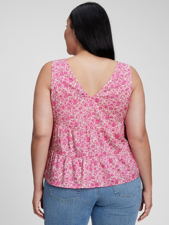 GAP Pamučni cvetni crop top GAP