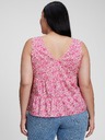 GAP Pamučni cvetni crop top GAP
