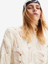 Desigual Desigual Milano krem ​​ženski džemper sa dodatkom vune