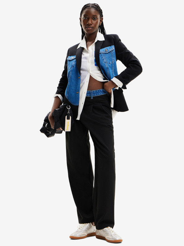 Desigual Crne ženske hlače Desigual Milan