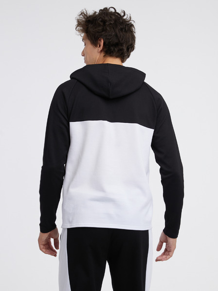 BOSS Bijelo-crna muška majica s kapuljačom Hugo Boss