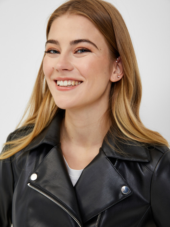 Orsay Crna ženska jakna od umjetne kože ORSAY