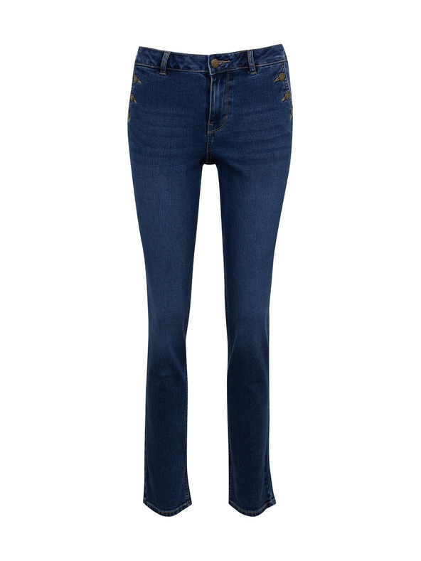 Orsay Tamnoplave ženske traperice ravnog kroja ORSAY