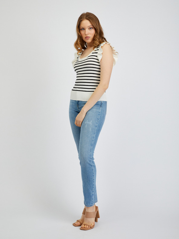 Orsay Crno-bijela ženska prugasta majica ORSAY