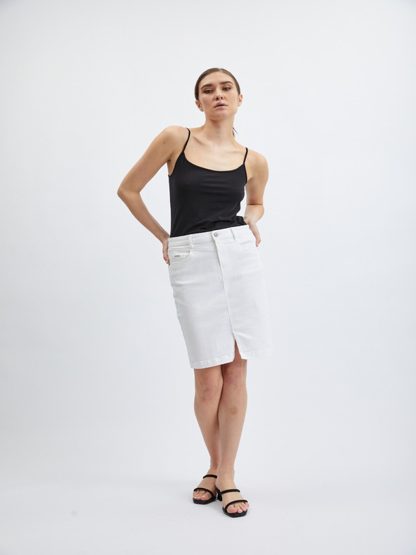 Orsay Bijela ženska suknja od trapera ORSAY