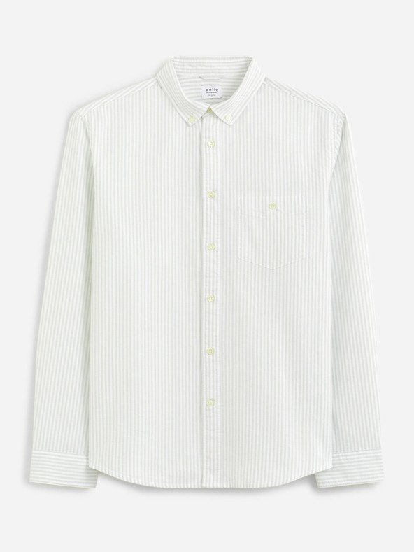 Celio Celio Caoxfordy svijetlo zelena muška košulja na pruge