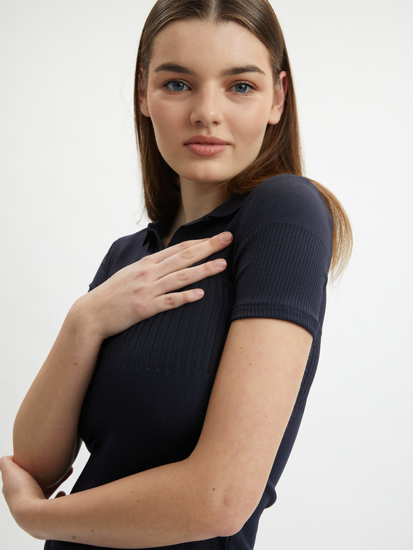 Orsay Tamnoplava ženska pletena polo majica ORSAY
