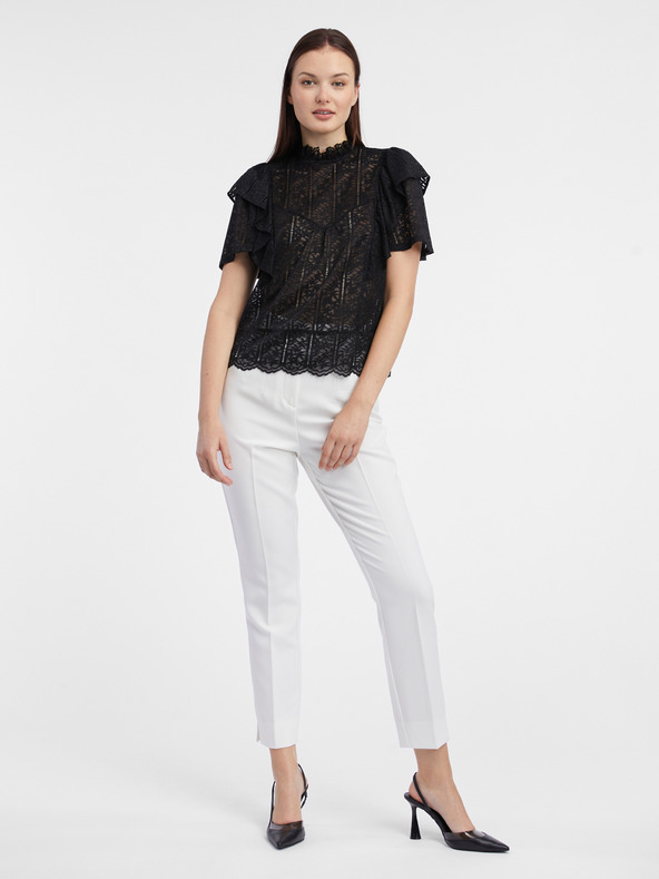 Orsay Crna ženska čipkana bluza ORSAY