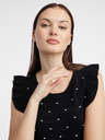 Orsay Crna ženska pletena majica na točkice ORSAY