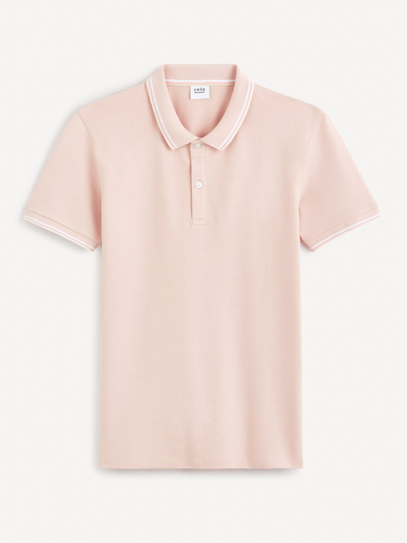 Celio Stara ružičasta muška osnovna polo majica Celio Decolrayeb