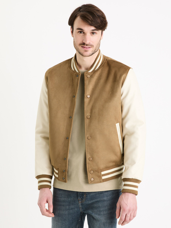 Celio Smeđa muška bomber jakna Celio Guvarsisu