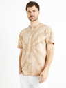 Celio Celio Deswirl bež muška batik majica