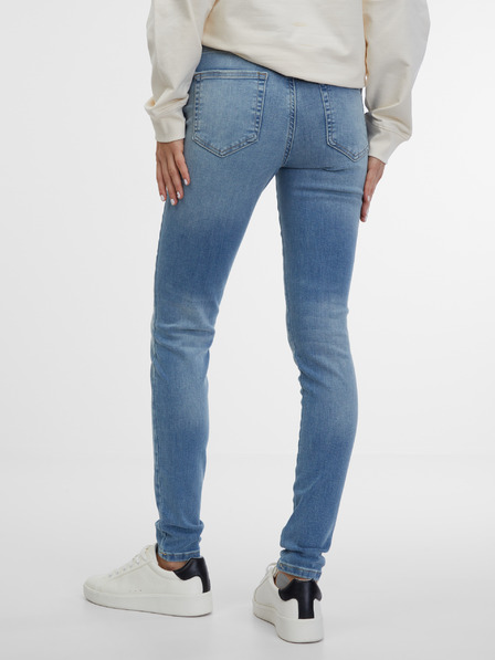 Pieces Svijetlo plave uske traperice Pieces Delly